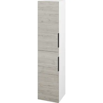 Koupelnový nábytek Dřevojas Vysoká skříň DOS SVD2 35 - N01 Bílá lesk / Úchytka T07 / D05 Oregon / Levé