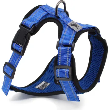 Postroj pro psa Vsepropejska Serg postroj s prodyšným povrchem pro psa | 28 – 78 cm Barva: Tmavě modrá, Obvod hrudníku: 28 - 38 cm