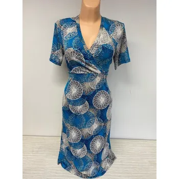 Dámské šaty Tyrkysové šaty SIMONA, Barva Tyrkysová, Velikost XL 44, Materiál 98% Polyester 2% Lycra