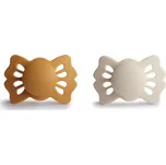 FRIGG dudlíky Lucky silikon 2 ks Honey Gold, Cream vel.1