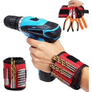 Magnetický náramek pro kutily Magnetic Wristband - červený