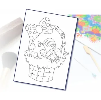 Radost v písku Šablona na pískování velikonoční košík Varianta: A4 (210 × 297 mm)