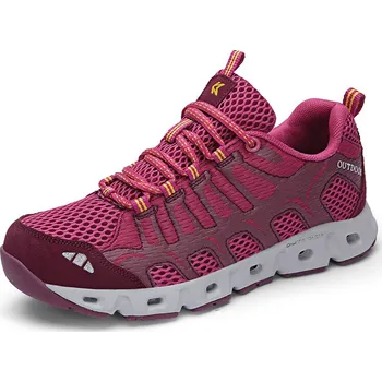 Pánské tenisky Prodyšné tenisky kontrastní letní boty na turistiku Barva: Vínová, Velikost: 41