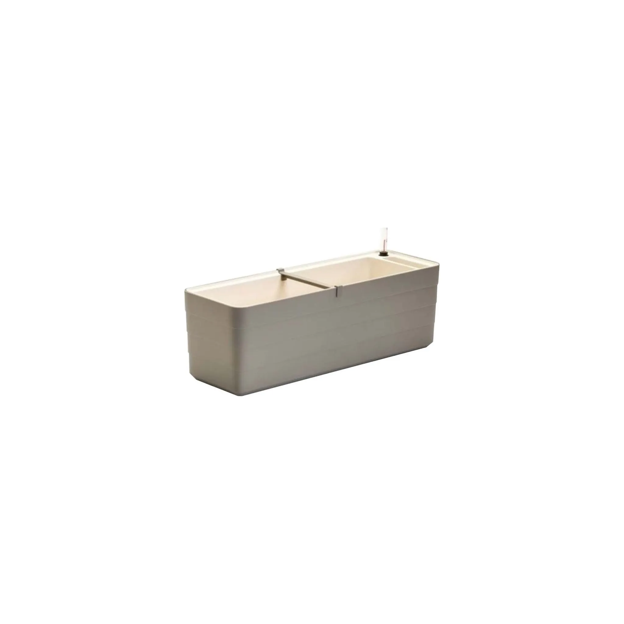 Fotografie 1 - Truhlík Plastia Berberis 80 cm taupe/slonová kost