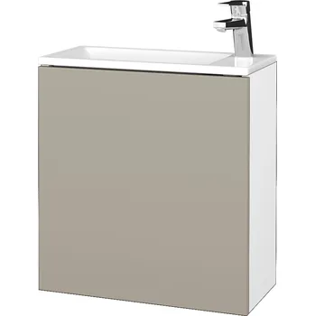 Koupelnový nábytek Dřevojas Koupelnová skříňka VARIANTE SZD 50 umyvadlo Zoom - N01 Bílá lesk / L04 Béžová vysoký lesk / Levé