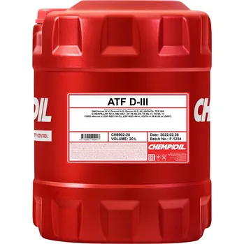 Převodový olej Chempioil 8902 ATF D-III 20L