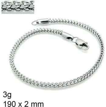 Náramek Ocelový náramek - Cross - 190 x 2 mm