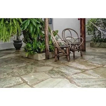 Dlažba Brazilský kámen Kvarcit šedo-zelený Formát: plošný