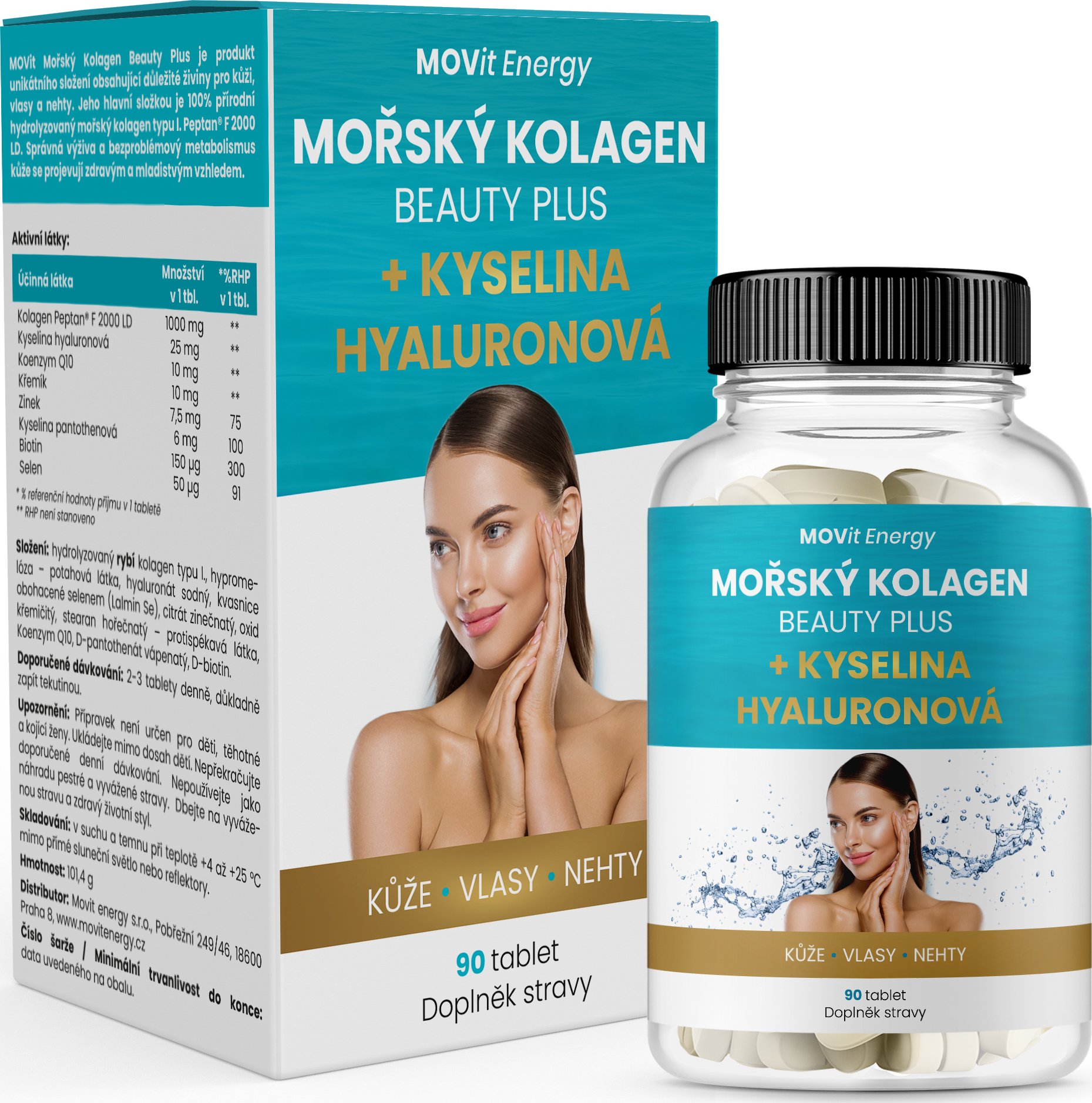 MOVit Mořský Kolagen Beauty Plus 90tbl