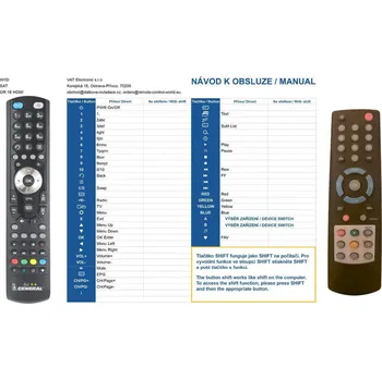 Dálkový ovladač General WISI OR 18 DVB-S, OR 18 HDMI - náhradní dálkový ovladač