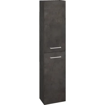 Koupelnový nábytek Dřevojas Vysoká skříň DOOR SV1D2 35 - D16 Beton tmavý / Úchytka T04 / D16 Beton tmavý / Pravé