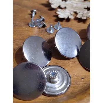 Knoflík Riflový knoflík průměr 24 mm barva nikl