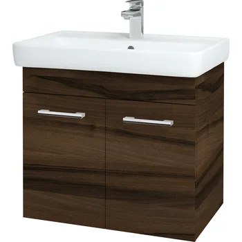 Koupelnový nábytek Dřevojas Koupelnová skříňka Q DVEŘOVÉ SZD2 70 - D06 Ořech / Úchytka T03 / D06 Ořech