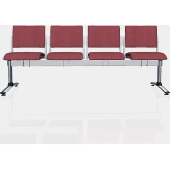 Stojan na deštník Alba 4-místný multisedák SQUARE čalouněný - černý plast - traverza šedá