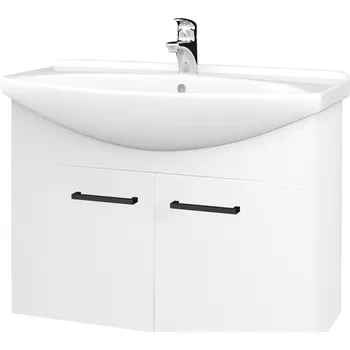 Koupelnový nábytek Dřevojas Koupelnová skříňka TAKE IT SZD2 85 - N01 Bílá lesk / Úchytka T06 / N01 Bílá lesk