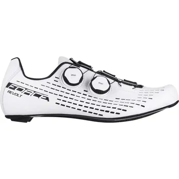 Pánské cyklistické tretry tretry FORCE ROAD REVOLT CARBON, bílé 45