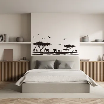 Samolepící dekorace Samolepka na zeď "Afrika" 160x75 cm