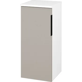 Koupelnový nábytek Dřevojas Nízká skříňka DOS SND 35 - N01 Bílá lesk / Úchytka T07 / N07 Stone / Levé
