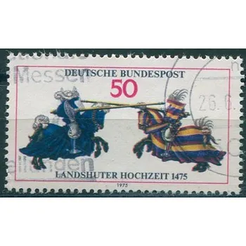 Poštovní známka (1975) MiNr. 844 - O - Německo - Rytíř na turnaji (1)