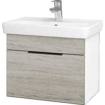 Koupelnový nábytek Dřevojas Koupelnová skříňka SOLO SZZ 55 - N01 Bílá lesk / Úchytka T07 / D05 Oregon