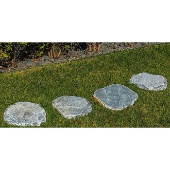 Venkovní dlažba Nášlapy ovál antico - kvarcit tmavě-šedý