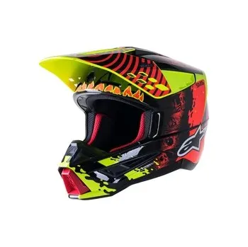 Helma na motorku Mx Helma Alpinestars SM5 Solar Flare Black / Red Fluo / Yellow Fluo Glossy, Velikost XL (61-62cm)