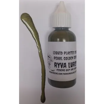 RYVALURES-LIQUID PLASTIC COLOR PEARL GOLDEN GREEN 30ML.