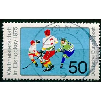 Poštovní známka (1975) MiNr. 835 - O - Německo - Světový pohár v hokeji (1)