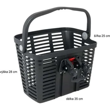 Sport BELLELLI košík plastový na řídítka KLICK FIX, černý