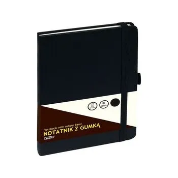 Set školních potřeb Notatnik A5/80K kratka z gumką czarny GRAND