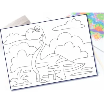 Radost v písku Šablona na pískování diplodocus Varianta: A4 (210 x 297 mm)