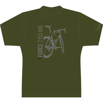 Cyklistické oblečení triko FORCE FLOW krátký rukáv,zelené XS
