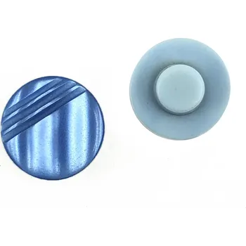 Knoflík GOM159, Knoflík, 14mm, modrý s pruhy, 1ks