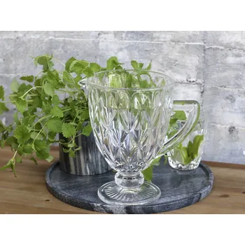 Džbán ze silnějšího skla s dekorem Diamond cut - 15*19,5cm