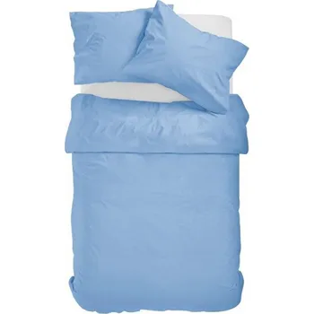 Povlečení Saténové Bavlněné povlečení sv. modrá rozměr 200x220 Detex