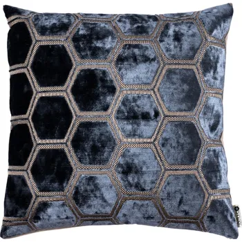 Povlak na dekorativní polštářek BOHOLOGY Šedý sametový povlak na polštář Hexagon 43 x 43 cm