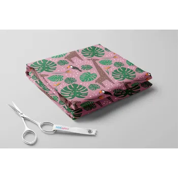 Fleece antipiling, Tukani a žirafy Barva: Starorůžová