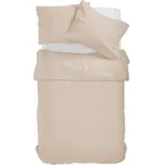 Saténové Bavlněné povlečení béžová rozměr 200x220 Detex