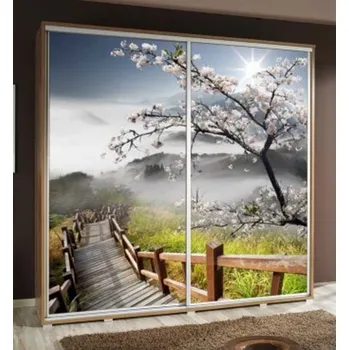 Šatní skříň Maridex Moderní šatní skříň s posuvnými dvířky s motivem Penelopa 205 maride Maridex Penelopa motiv 205: Schody