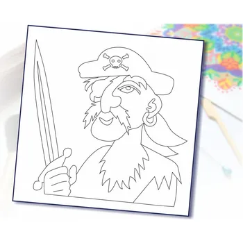 Radost v písku Šablona na pískování pirát Varianta: 490 x 490 mm