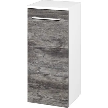 Koupelnový nábytek Dřevojas Nízká skříňka DOS SND 35 - N01 Bílá lesk / Úchytka T03 / D10 Borovice Jackson / Pravé