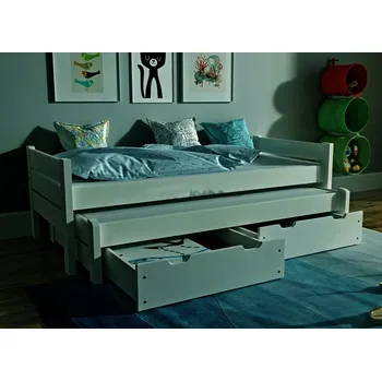 Postel Smrková dětská dřevěná rozkládací dvoulůžková postel Adrian maršal smrk odstíny: smrk šedý RAL 7004