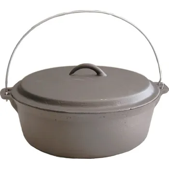 Kempingové nádobí Litinový kotlík 5,5 L + litinová poklice