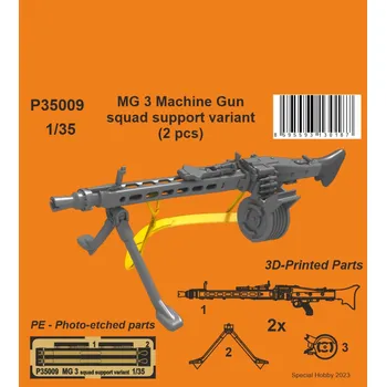 Plastikový model CMK 1/35 MG 3 Machine Gun - squad support variant (2x)