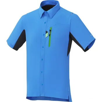 Pánská košile SHIMANO Button Up košile, Lightning modrá-MC1, L