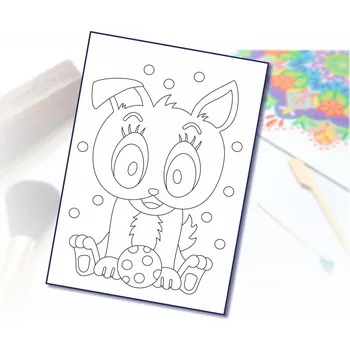 Radost v písku Šablona na pískování micinka Varianta: A4 (210 × 297 mm)