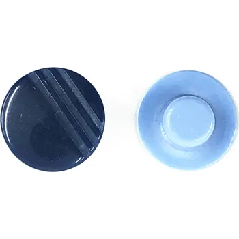 Knoflík GOM171, Knoflík, 11mm, tmavě modrý s pruhy, 1ks