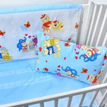 Dětské ložní povlečení bavlněné Stanex šťastní medvídci - modrá (LS325), 135 x 95 + 40 x 60, Zip