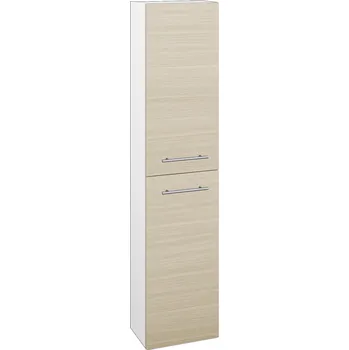 Koupelnový nábytek Dřevojas Vysoká skříň DOOR SV1D2 35 - N01 Bílá lesk / Úchytka T02 / D04 Dub / Pravé