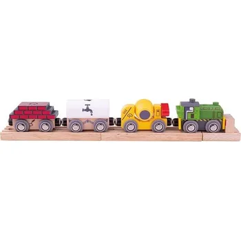 Vláček a vláčkodráha Bigjigs Rail Dřevěný stavební vlak